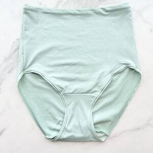 NWOT SOMA VANISHING TUMMY HIGH-WAIST RETRO BRIEF PANTY IN ANTIQUE GREEN SIZE XS